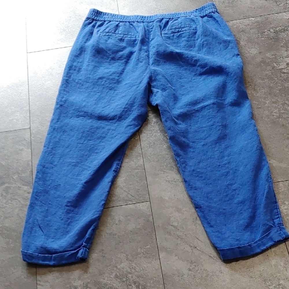 J. Jill Vibrant Blue Straight Leg Pants - Picture 2 of 3